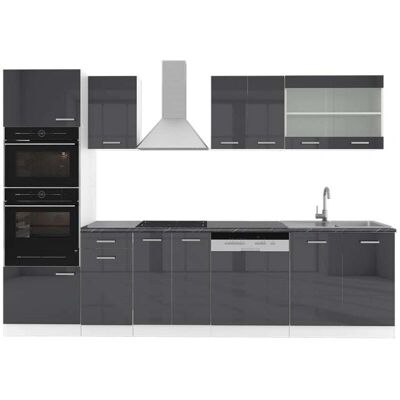 Vicco Modelo R-Line Cocina - Antracita, 300cm, Modular Vicco Modelo R-Line Cocina - Antracita, 300cm, Modular