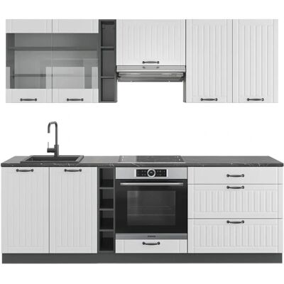 Vicco - Gabinete de Cocina Fame-Line Blanco/Antracita - 235cm Vicco - Gabinete de Cocina Fame-Line Blanco/Antracita - 235cm