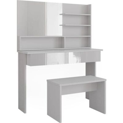 Vicco Azur Schminktisch - Großer rechteckiger Spiegel & Hocker Vicco Azur Schminktisch - Großer rechteckiger Spiegel & Hocker