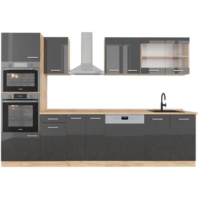 Placard de Cuisine Vicco R-Line Anthracite - 300cm - Publicité Placard de Cuisine Vicco R-Line Anthracite - 300cm - Publicité