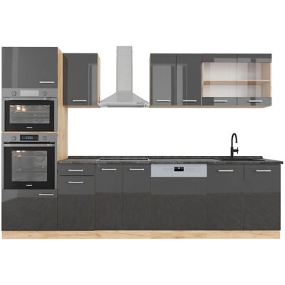 Gabinete de cocina Vicco R-Line - Antracita, 300cm, Diseño modular Gabinete de cocina Vicco R-Line - Antracita, 300cm, Diseño modular