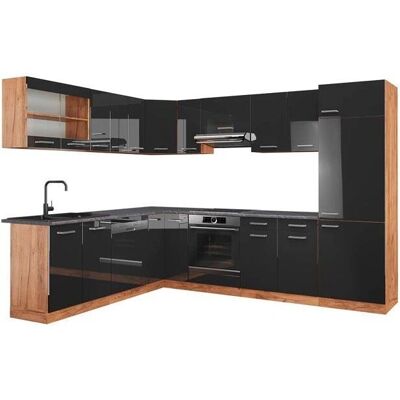 Cocina en forma de L Vicco - Antracita, ajustable, 227x287cm Cocina en forma de L Vicco - Antracita, ajustable, 227x287cm