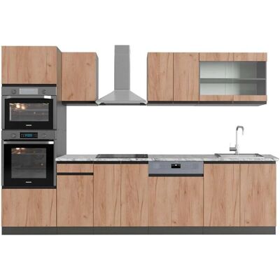 Vicco Modelo R-Line Mueble de cocina - 300cm, Roble/Antracita Vicco Modelo R-Line Mueble de cocina - 300cm, Roble/Antracita