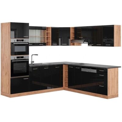 Vicco Cocina Esquinera - R-Line Roble negro/dorado/Antracita - Cocina Esquinera Vicco Cocina Esquinera - R-Line Roble negro/dorado/Antracita - Cocina Esquinera