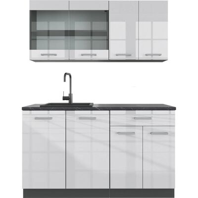 Gabinete de Cocina Vicco - Antracita - 140cm - Versátil R-Line Gabinete de Cocina Vicco - Antracita - 140cm - Versátil R-Line