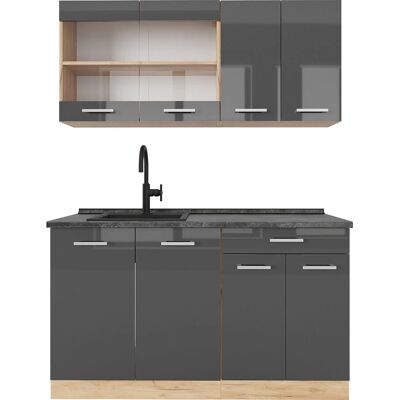 Cocina R-Line Vicco - Antracita, 140cm, Diseño versátil Cocina R-Line Vicco - Antracita, 140cm, Diseño versátil