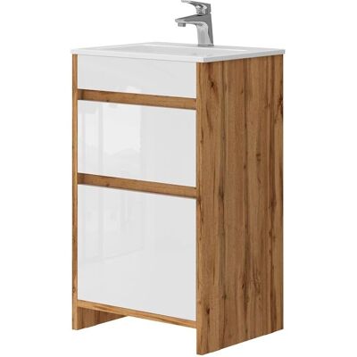 Conjunto de Muebles de Baño Vicco Detmold - Roble Dorado - 2 Piezas Conjunto de Muebles de Baño Vicco Detmold - Roble Dorado - 2 Piezas