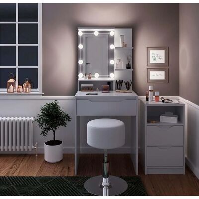 Vicco Tocador Ruben - Luz LED, Blanco, Moderno Vicco Tocador Ruben - Luz LED, Blanco, Moderno