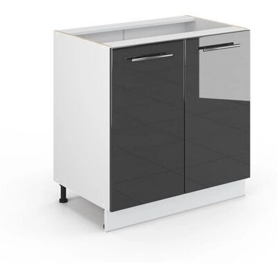 Vicco Fame-Line Badmöbel, Anthrazit Hochglanz, 80x81,6cm Vicco Fame-Line Badmöbel, Anthrazit Hochglanz, 80x81,6cm