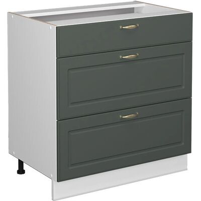 Armario de baño Vicco Fame-Line Verde dorado 3 cajones - Mueble compacto Armario de baño Vicco Fame-Line Verde dorado 3 cajones - Mueble compacto