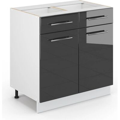 Armario de baño Vicco Fame-Line - Antracita alto brillo - 80 x 81,6 cm Armario de baño Vicco Fame-Line - Antracita alto brillo - 80 x 81,6 cm