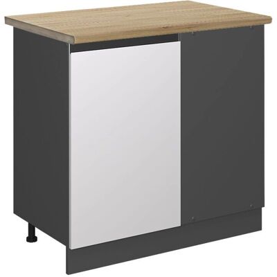 Armario de esquina R-Line Vicco - Blanco/Antracita - 86 cm - Mueble de cocina Armario de esquina R-Line Vicco - Blanco/Antracita - 86 cm - Mueble de cocina