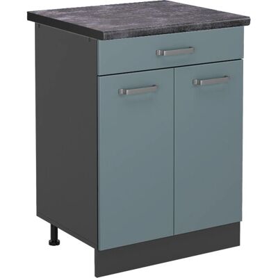 Armario bajo de cocina Vicco R-Line - Ajustable, 60/80cm, Azul grisáceo/Antracita Armario bajo de cocina Vicco R-Line - Ajustable, 60/80cm, Azul grisáceo/Antracita