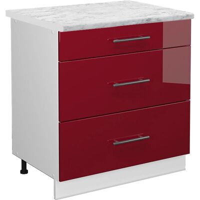 Gabinete de cocina Vicco Fame-Line - Rojo Burdeos, 80cm Gabinete de cocina Vicco Fame-Line - Rojo Burdeos, 80cm