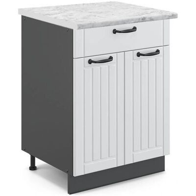 Vicco Modelo Fame-Line Mueble de Cocina - Blanco, 60cm, con Cajón Vicco Modelo Fame-Line Mueble de Cocina - Blanco, 60cm, con Cajón