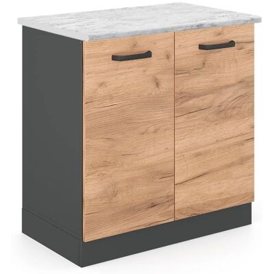 Vicco - Meuble sous évier R-Line - Chêne doré - 80 cm - Meuble de Cuisine - Publicité Vicco - Meuble sous évier R-Line - Chêne doré - 80 cm - Meuble de Cuisine - Publicité