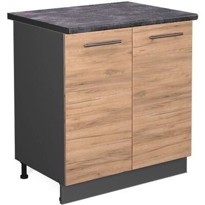 Vicco - Armario de cocina compacto con acabado en Roble Dourado - 80cm - Para fregadero Vicco - Armario de cocina compacto con acabado en Roble Dourado - 80cm - Para fregadero