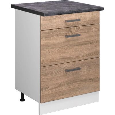 Gabinete de cocina modular Vicco Sonoma/Blanco - 60cm - R-Line Gabinete de cocina modular Vicco Sonoma/Blanco - 60cm - R-Line
