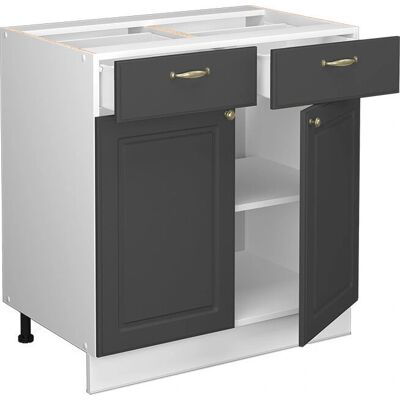 Gabinete base de cocina Vicco Fame-Line - Antracita-oro, 80 cm - Gabinete de Cocina Gabinete base de cocina Vicco Fame-Line - Antracita-oro, 80 cm - Gabinete de Cocina