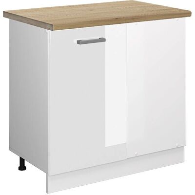 Armario de esquina Vicco R-Line - Blanco brillo alto - 86cm - Mueble de cocina Armario de esquina Vicco R-Line - Blanco brillo alto - 86cm - Mueble de cocina