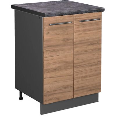 Gabinete de cocina Vicco Fame-Line - 60cm Antracita Dorado Madera Gabinete de cocina Vicco Fame-Line - 60cm Antracita Dorado Madera