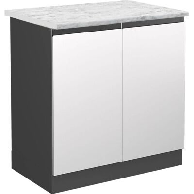Vicco Blanco R-Line Gabinete Bajo Fregadero - Muebles de Cocina Vicco Blanco R-Line Gabinete Bajo Fregadero - Muebles de Cocina
