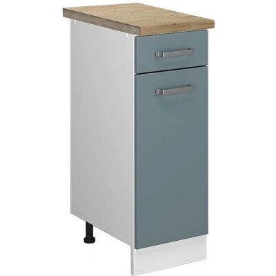 Vicco Küchenunterschrank R-Line Blau-Grau 30cm - Küchenmöbel Vicco Küchenunterschrank R-Line Blau-Grau 30cm - Küchenmöbel