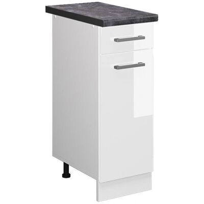 Armario de cocina R-Line Vicco - 30cm, Blanco alto brillo, Antracita Armario de cocina R-Line Vicco - 30cm, Blanco alto brillo, Antracita