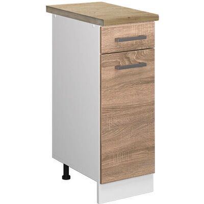 Vicco Modelo R-Line Mueble bajo de cocina - Sonoma/Blanco, 30cm Vicco Modelo R-Line Mueble bajo de cocina - Sonoma/Blanco, 30cm