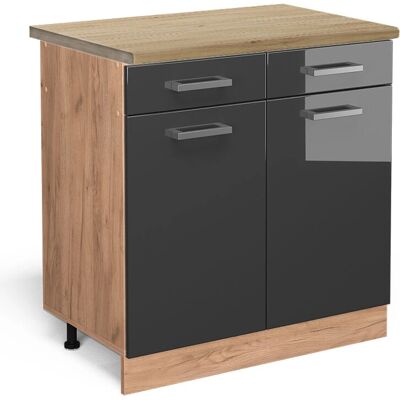 Vicco Modelo ET Roble - Armario de Cocina Ajustable - 80cm Vicco Modelo ET Roble - Armario de Cocina Ajustable - 80cm