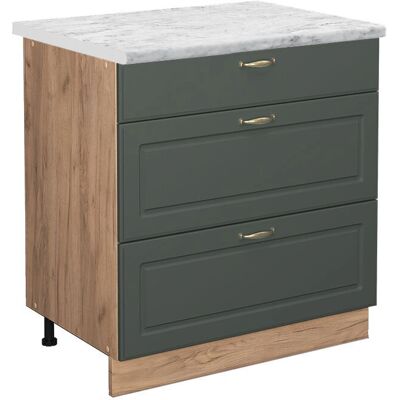 Vicco Mueble bajo de cocina Fame-Line Verde dorado Casa de campo - Armario de cocina Vicco Mueble bajo de cocina Fame-Line Verde dorado Casa de campo - Armario de cocina