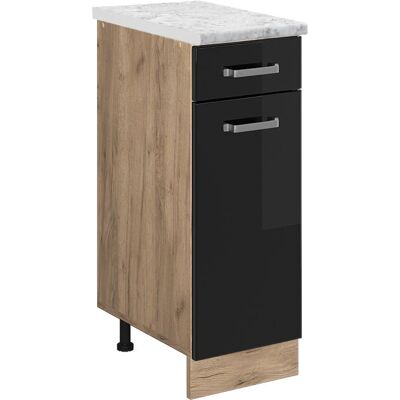Vicco Modelo R-Line Gabinete de Cocina - Alto Brillo Negro - 30cm Vicco Modelo R-Line Gabinete de Cocina - Alto Brillo Negro - 30cm