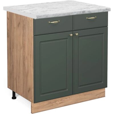 Vicco Modelo Fame-Line Armario Bajo de Cocina - Verde Dorado 80cm Vicco Modelo Fame-Line Armario Bajo de Cocina - Verde Dorado 80cm