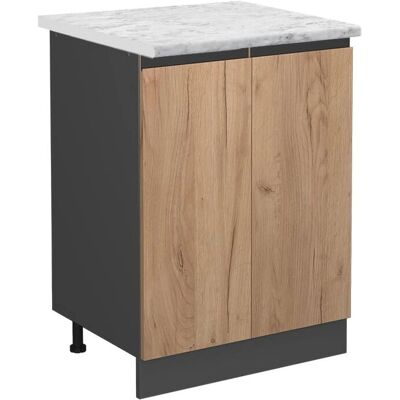 Gabinete de cocina R-Line Vicco - Roble dorado - Altura ajustable Gabinete de cocina R-Line Vicco - Roble dorado - Altura ajustable