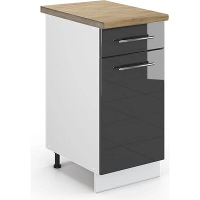Mueble de cocina Vicco Fame-Line - Antracita, Blanco, Roble - 40cm - Muebles de cocina Mueble de cocina Vicco Fame-Line - Antracita, Blanco, Roble - 40cm - Muebles de cocina