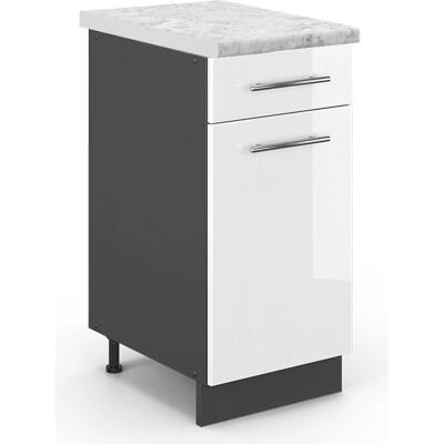 Gabinete de cocina Vicco Fame-Line - Blanco alto brillo - 40cm Gabinete de cocina Vicco Fame-Line - Blanco alto brillo - 40cm