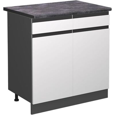Gabinete de Cocina Vicco Blanco/Antracita 80cm R-Line - Muebles de Cocina Gabinete de Cocina Vicco Blanco/Antracita 80cm R-Line - Muebles de Cocina