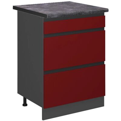 Vicco Armario de cocina R-Line - Rojo/Antracita - 60cm - Armario de cocina Vicco Armario de cocina R-Line - Rojo/Antracita - 60cm - Armario de cocina