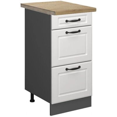 Vicco ET Roble Gabinete de cocina base ajustable 40cm - R-Line Vicco ET Roble Gabinete de cocina base ajustable 40cm - R-Line