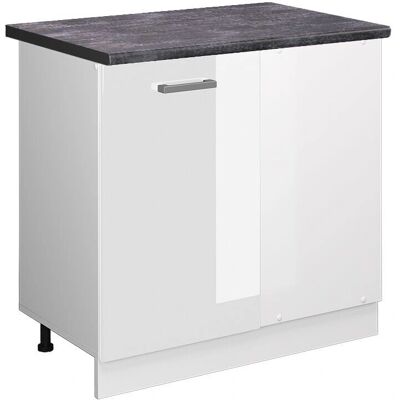 Armario de esquina Vicco R-Line - Blanco brillo/Antracita - 86cm Armario de esquina Vicco R-Line - Blanco brillo/Antracita - 86cm