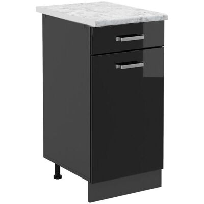 Vicco - Mueble de cocina R-Line, Negro brillo intenso, 40cm - Armario de cocina Vicco - Mueble de cocina R-Line, Negro brillo intenso, 40cm - Armario de cocina