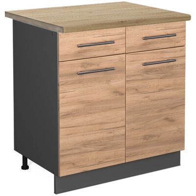 Vicco - Armoire de cuisine Fame-Line - Chêne doré - 80cm - Publicité Vicco - Armoire de cuisine Fame-Line - Chêne doré - 80cm - Publicité
