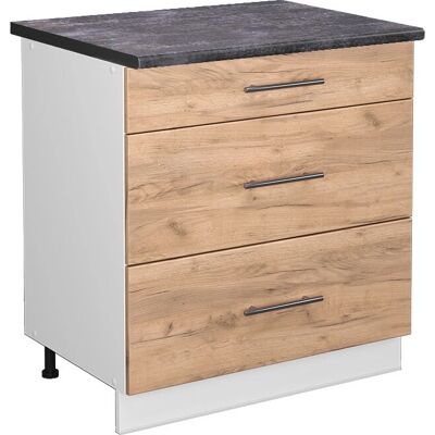 Vicco Armario de cocina - Roble dorado, Antracita - 80cm - Mueble Vicco Armario de cocina - Roble dorado, Antracita - 80cm - Mueble