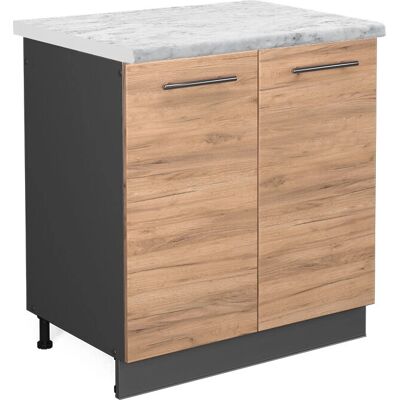 Vicco - Armario bajo para fregadero Fame-Line - Roble dorado - 80 cm - Armario de cocina Vicco - Armario bajo para fregadero Fame-Line - Roble dorado - 80 cm - Armario de cocina