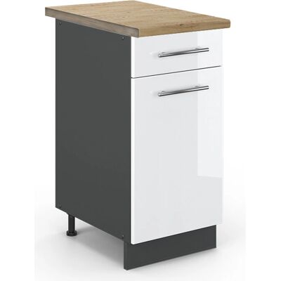 Armario de cocina Vicco Fame-Line - 40cm Blanco alto brillo/Antracita - Tipo de cocina Armario de cocina Vicco Fame-Line - 40cm Blanco alto brillo/Antracita - Tipo de cocina