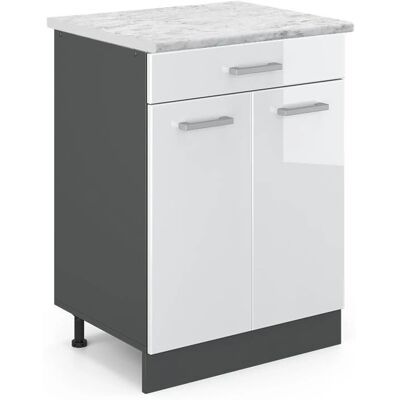 Vicco Mueble bajo de cocina R-Line - Blanco alto brillo, 60cm Vicco Mueble bajo de cocina R-Line - Blanco alto brillo, 60cm