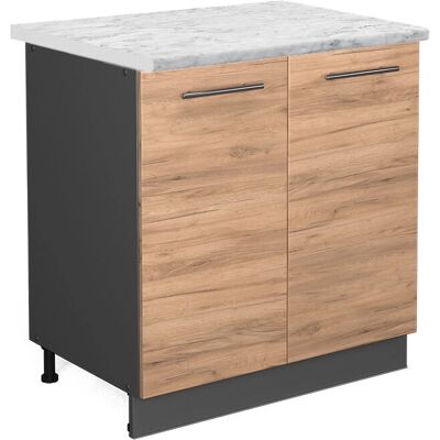 Vicco - Armario bajo para fregadero Fame-Line, 80 cm, con estante - Mueble de cocina Vicco - Armario bajo para fregadero Fame-Line, 80 cm, con estante - Mueble de cocina