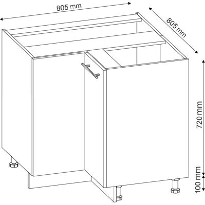Armario de esquina Vicco - Almacenamiento modular de alta calidad Armario de esquina Vicco - Almacenamiento modular de alta calidad