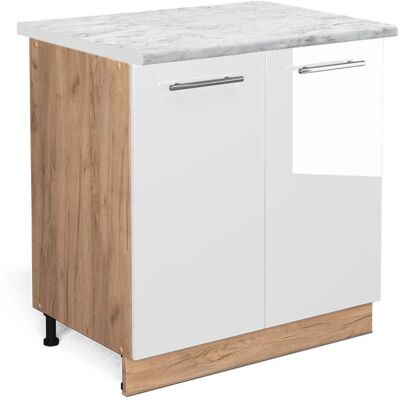 Armario de cocina Vicco Fame-Line - 80cm, Blanco brillo, Estantes Armario de cocina Vicco Fame-Line - 80cm, Blanco brillo, Estantes