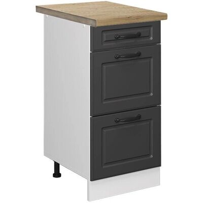 Gabinete de cocina Vicco ET Roble - Antracita casa de campo - 40cm Gabinete de cocina Vicco ET Roble - Antracita casa de campo - 40cm